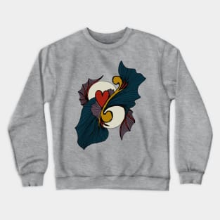 Abstract Dragon Heart, Dark Tones Crewneck Sweatshirt